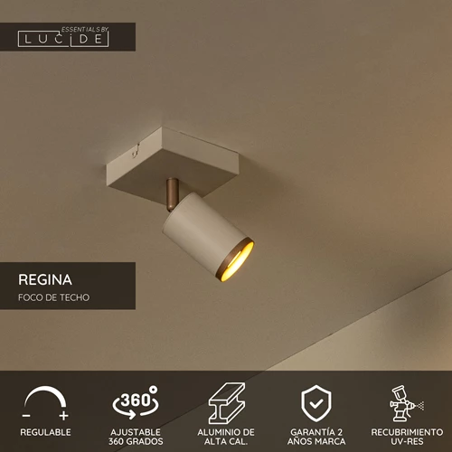 Lucide REGINA - Foco de techo - 1xGU10 - Taupe | Essential - USP